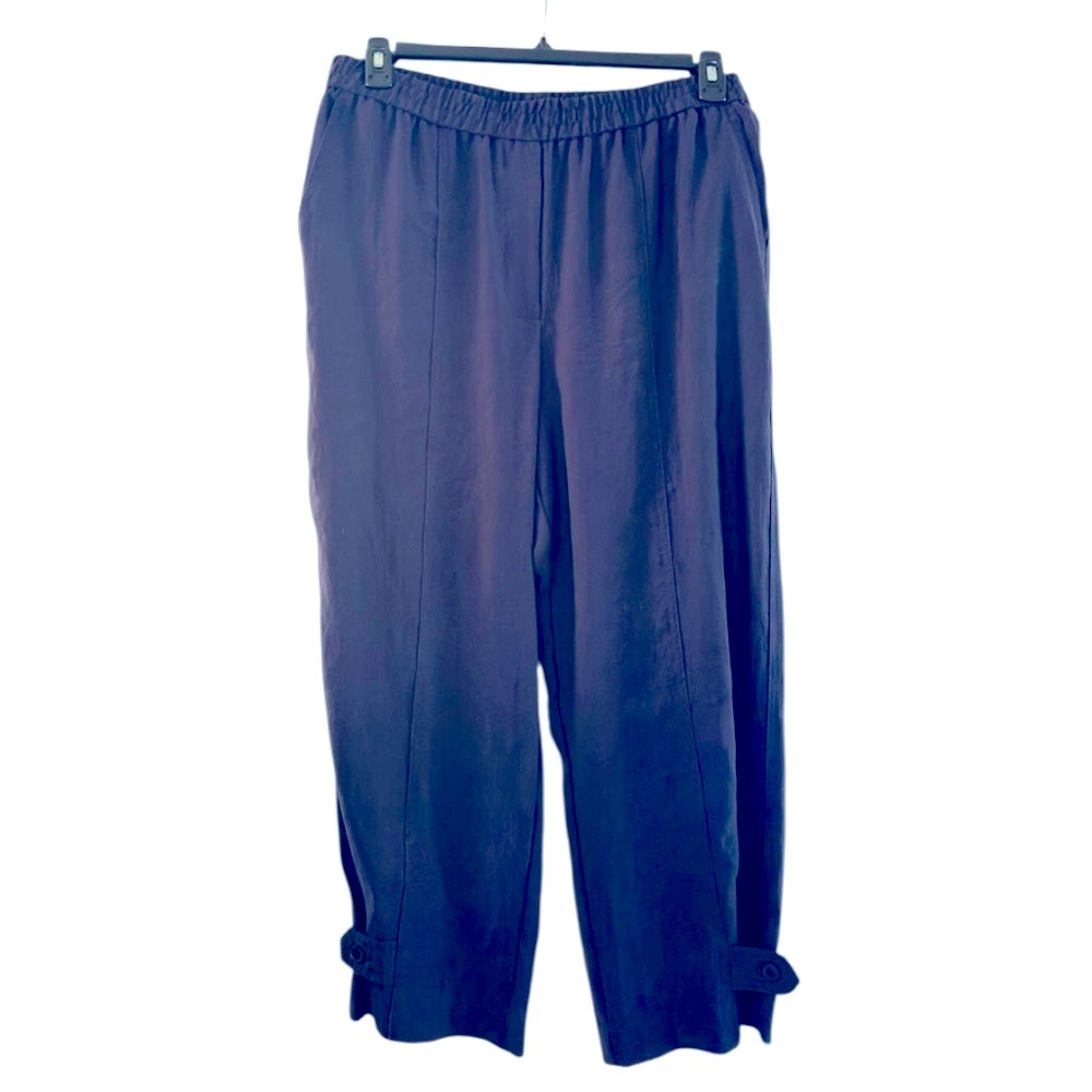 Zara Cropped Navy Pants